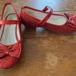 Glittery Red Dress Shoes for Kids